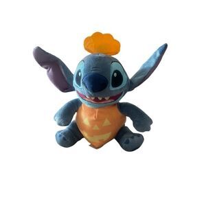 Disney Stitch Kids Blue Orange Halloween Pumpkin Plush Toy